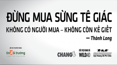 Tin Môi Trường trở thành đối tác truyền thông của chiến dịch "Chấm dứt sử dụng sừng tê" 