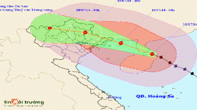   Bão số 2 mạnh cấp 15 đang hướng về Móng Cái