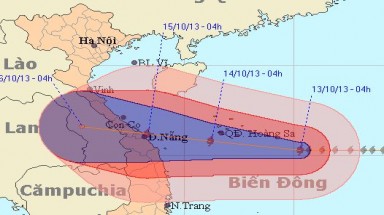  Bão số 11 hướng thẳng Quảng Bình - Quảng Nam