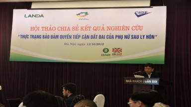  Hội thảo chia sẽ kết quả nghiên cứu "Thực trạng quyền tiếp cận đất đai của phụ nữ sau ly hôn"