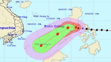  Bão Melor đi vào Biển Đông